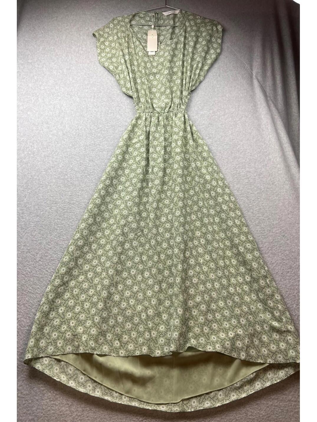 Rebecca Taylor Silk Blend Midi Dress Womens S Cottagecore Prairie